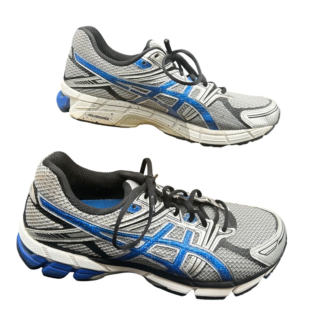 Asics GT-1000 Silver Blue Black Running Shoes Mens 9.5 4E Extra Wide T2L3N